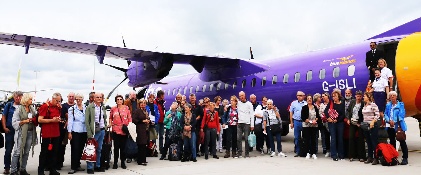 Blue Islands Dutch & Swiss tourists