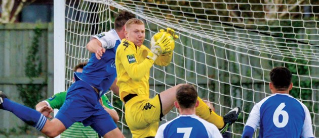 Guernsey FC in safe hands as Blue Islands sponsors goal keeper