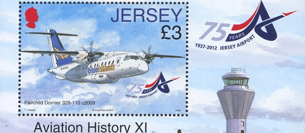 Blue Islands Plane features in historic stamp series