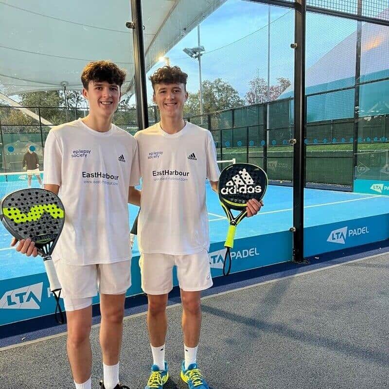 Luke and Cameron Gomes flight funding padel tennis