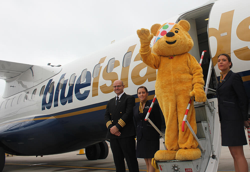 Pudsey Bear arrives in Guernsey