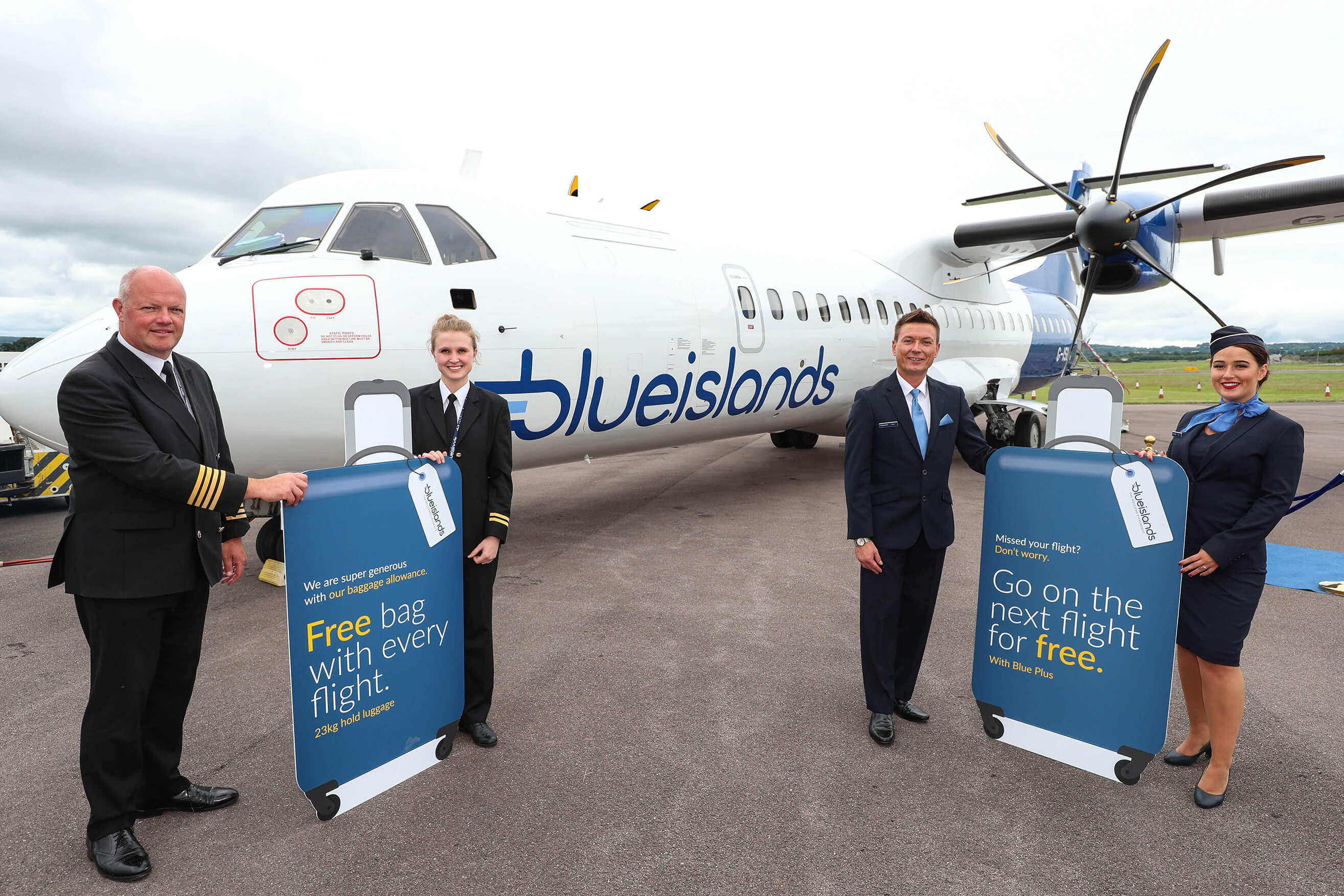 Blue Islands crew launch free bag with every flight initiative